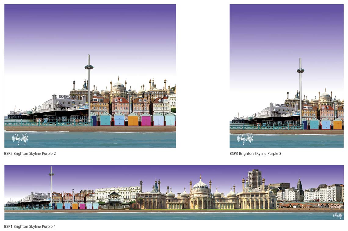 Brighton Skyline Printed on Glass