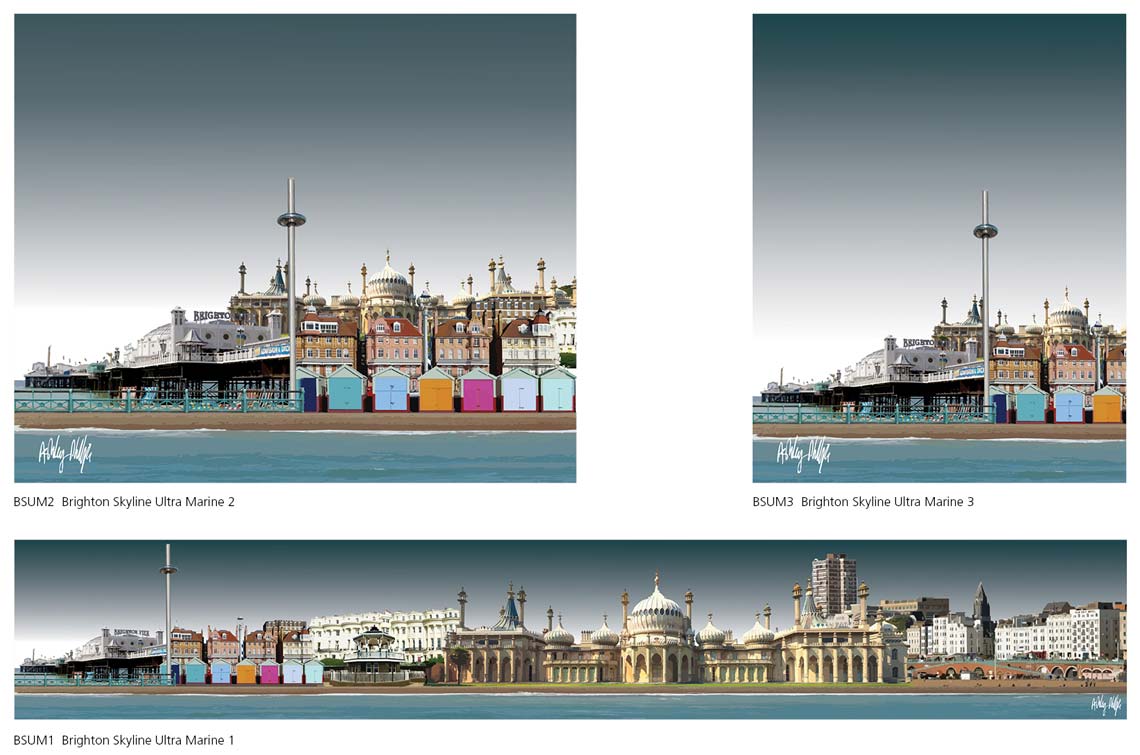 Brighton Skyline Printed on Glass