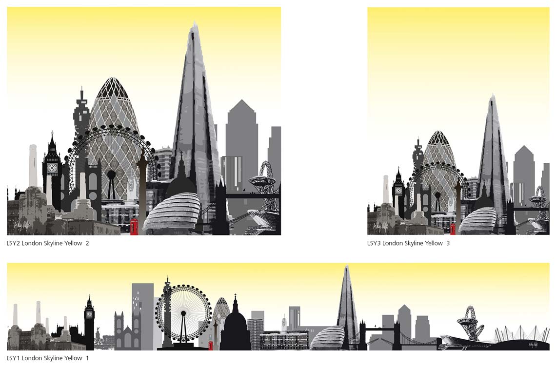 London Skylines Printed on Glass